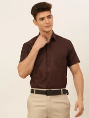 Indian Assorted Needle Men's Cotton Styled Solid Formal Shirt's-SF-833