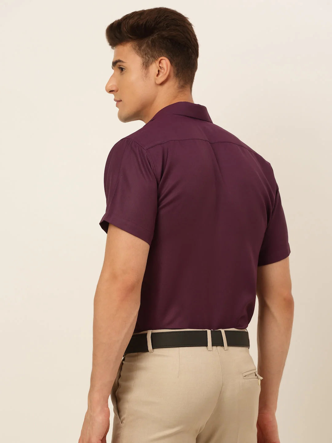Indian Needle Mens Cotton Formal Shirts - Solid Style SF-833