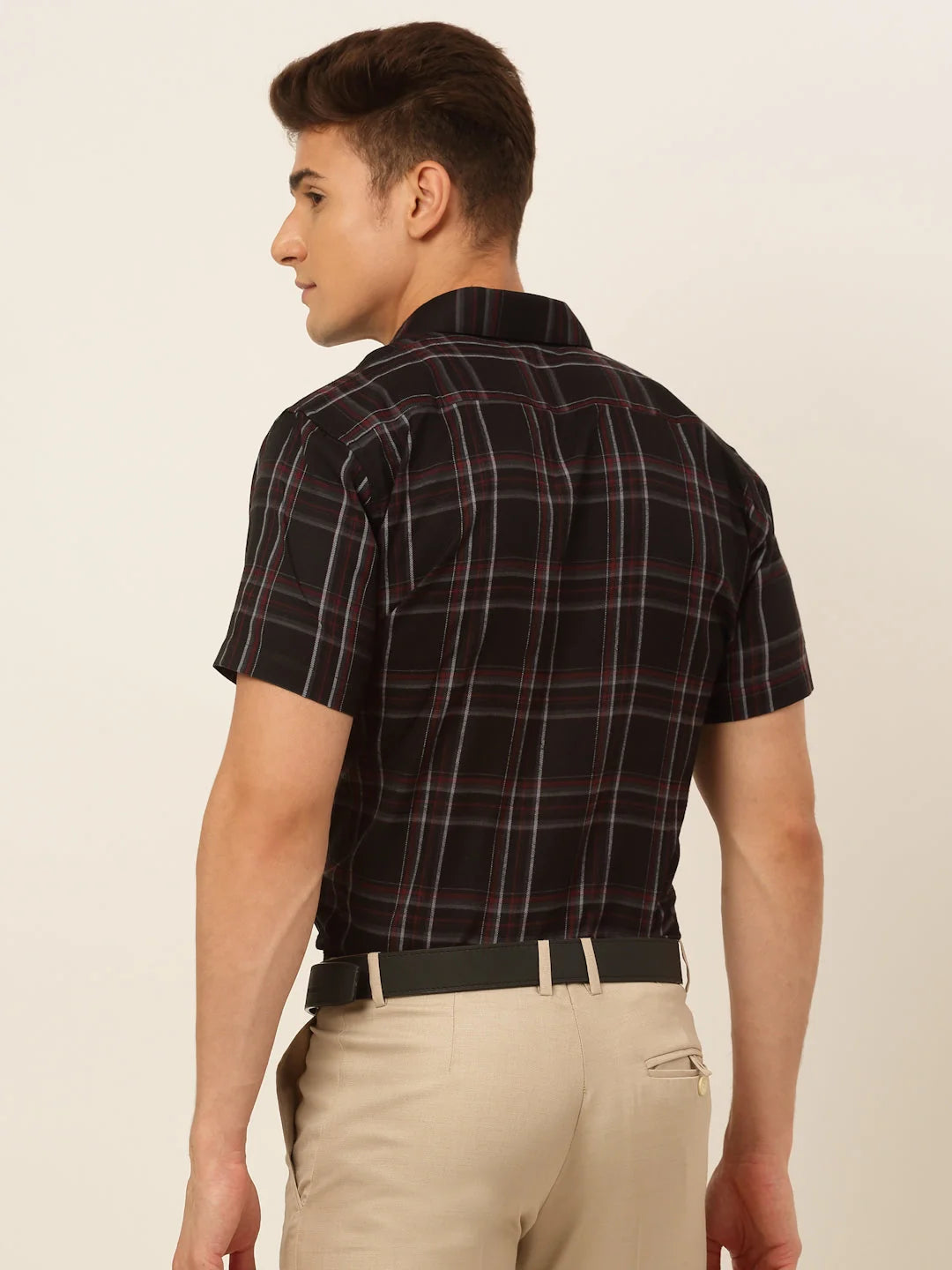 Indian Needle Mens Cotton Checked Formal Shirts - Shop Now!