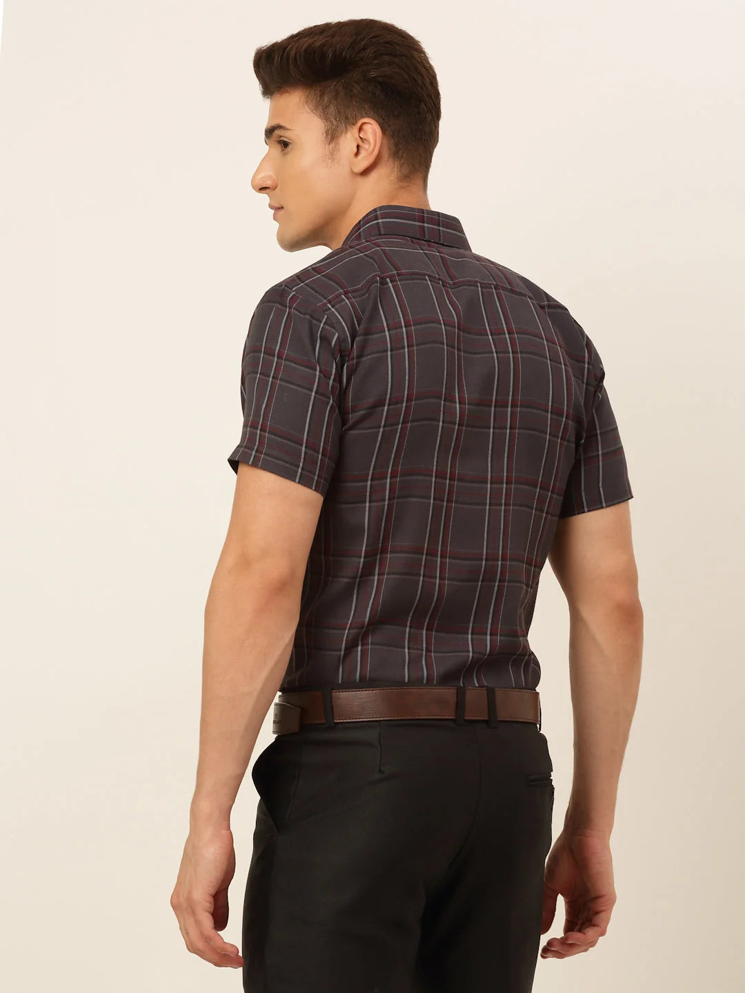 Quality Mens Cotton Checked Formal Shirts - Indian Needle SF-834