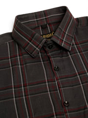 Indian Needle Quality Men's Cotton Checked Formal Shirts-SF-834