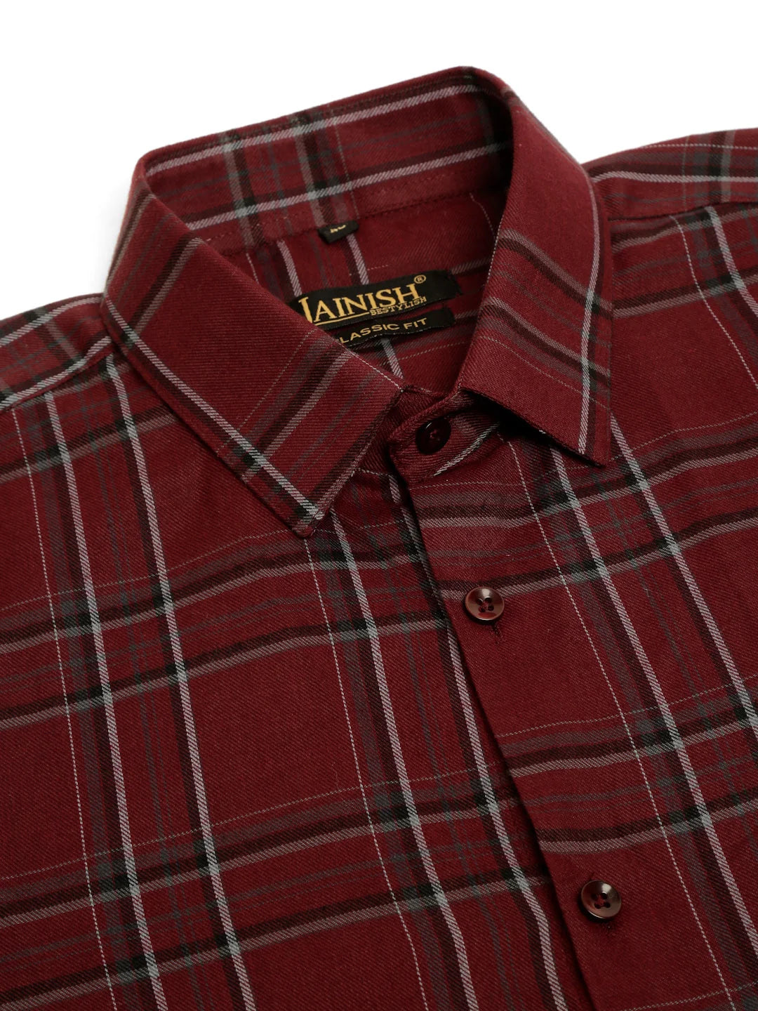 Styled Mens Cotton Checked Formal Shirts- Indian Needle SF-834