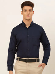 Needle Men's Cotton Solid Formal Shirt's-SF-835