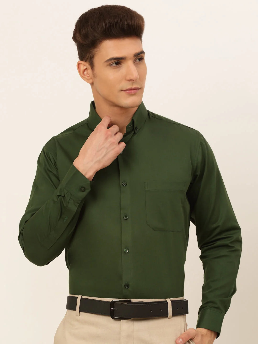 Assorted Men's Cotton Formal Shirt - Solid Style