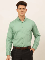 Indian Needle Men's Cotton Solid Formal Shirt-SF-835