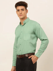 Indian Needle Men's Cotton Solid Formal Shirt-SF-835