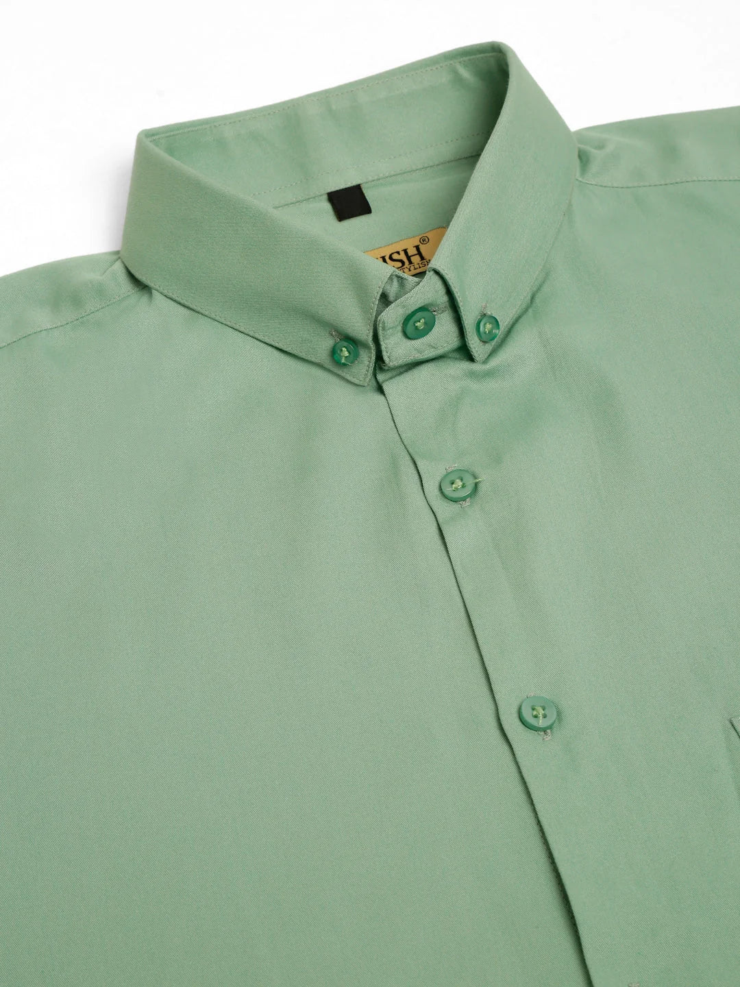 Needle Men's Cotton Solid Formal Shirt - Indian Style