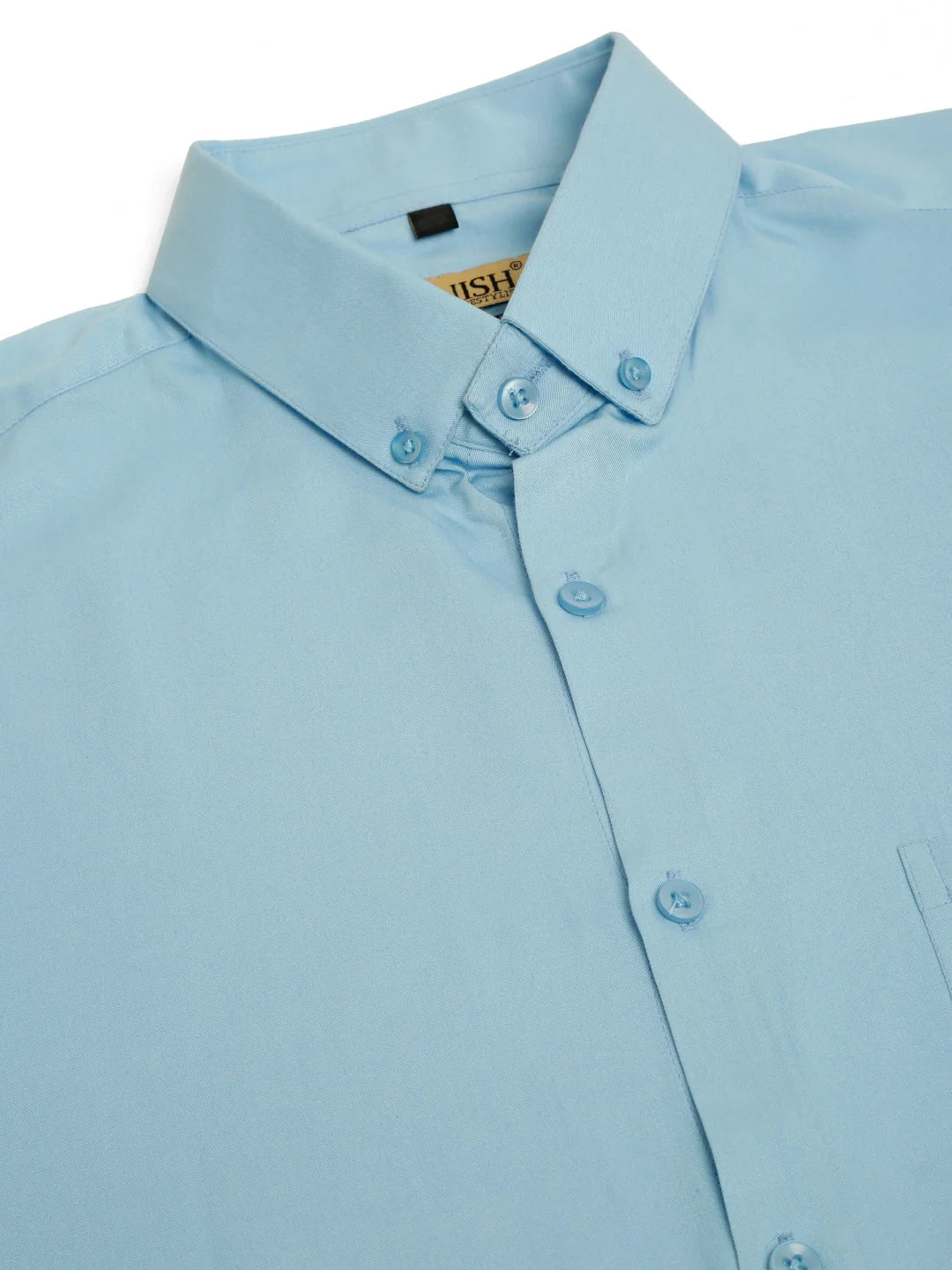 Indian Needle Cotton Solid Formal Shirt - Perfect Fit
