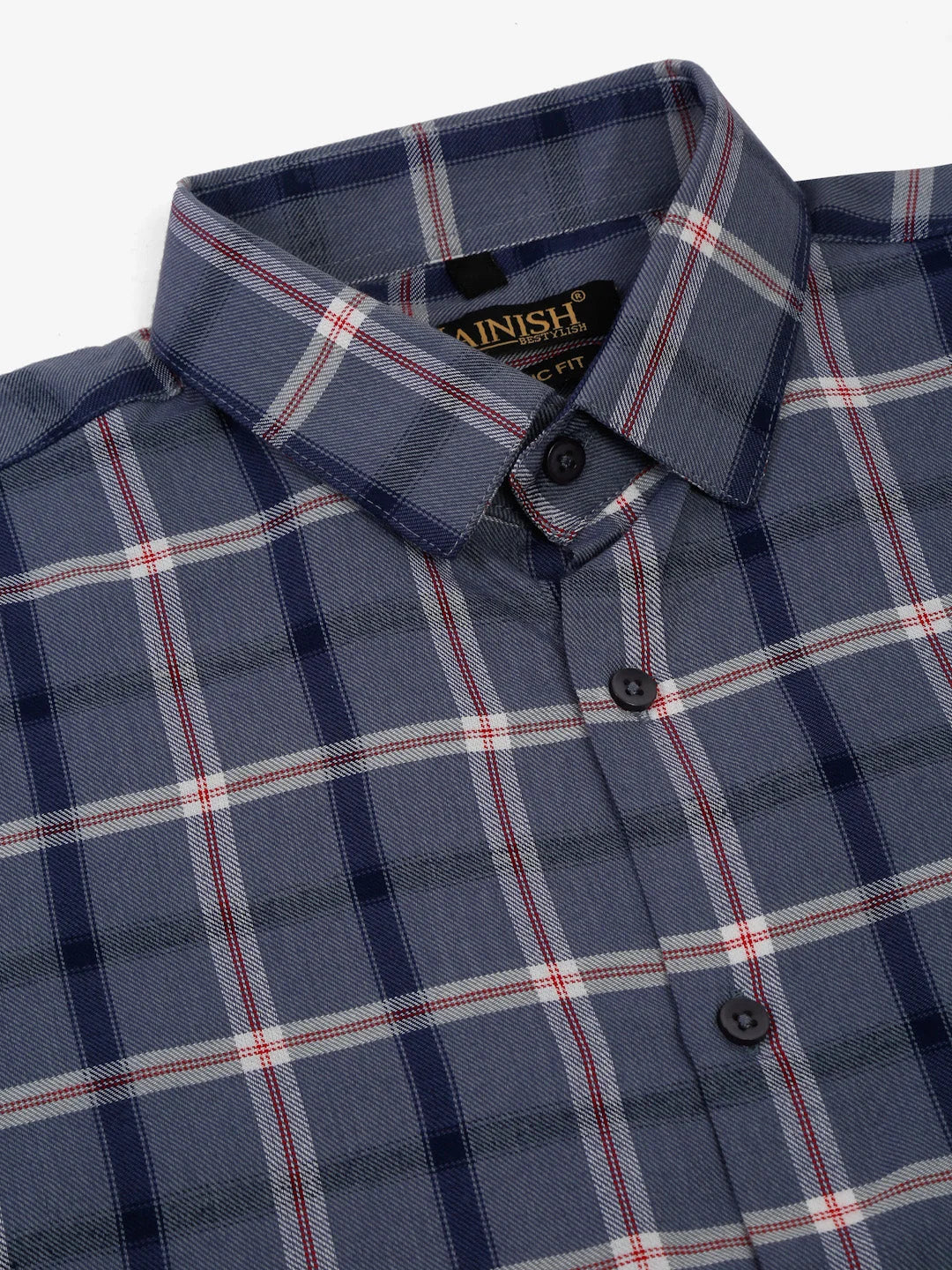 Grey Half Sleeve Checked Formal Shirts - Mens Shirt Collection