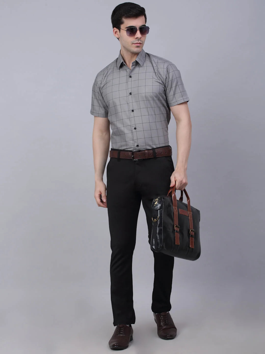 Cotton Half Sleeve Checked Formal Shirts | Mens Shirt Collection