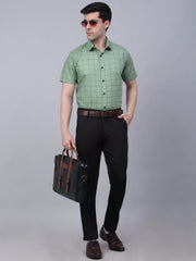 Indian Needle Men's Cotton Half Checked Formal Shirts-SF-840