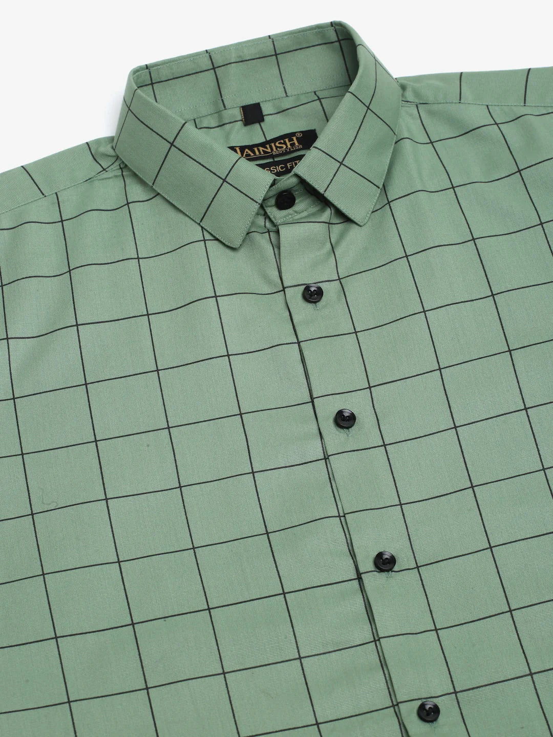 Indian Needle Cotton Half Checked Formal Shirts for Men