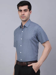 Indian Needle Men's Cotton Half Sleeve Printed Formal Shirts-SF-841