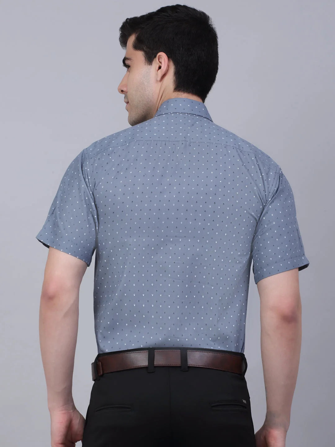 Mens Printed Formal Shirts | Indian Needle Cotton Half Sleeve