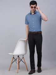 Indian Needle Men's Cotton Half Sleeve Printed Formal Shirts-SF-842