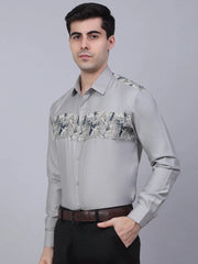 Indian Men's Cotton Lycra Printed Formal Shirts-SF-843