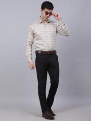 Indian Needle Men's Cotton Lycra Printed Formal Shirts-SF-844