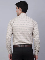 Indian Needle Men's Cotton Lycra Printed Formal Shirts-SF-844