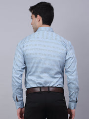 Indian Needle Men's Cotton Lycra Printed Formal-SF-844
