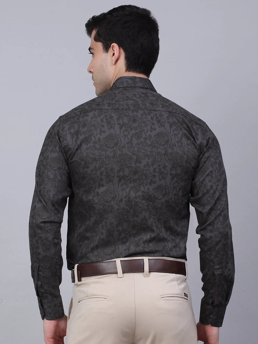 Men's Printed Formal Shirts - Indian Needle Cotton Lycra SF-845