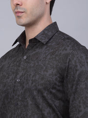 Indian Needle Men's Cotton Lycra Printed Formal Shirts-SF-845