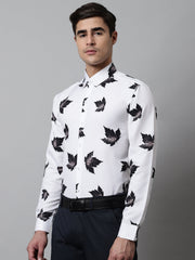 Men Regular Fit Printed Pure Cotton Formal Shirt