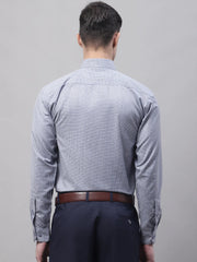 Men Grey Micro Checked Formal Shirt-SF-870