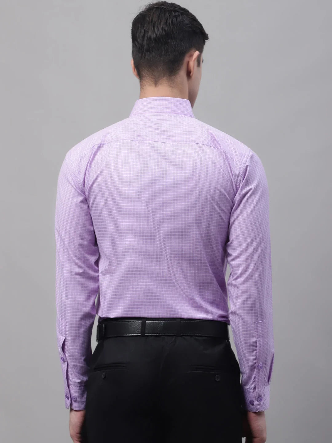 Purple Micro Checked Formal Shirts- Cotton Mens Shirt
