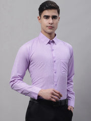 Men Purple Micro Checked Formal Shirt-SF-870