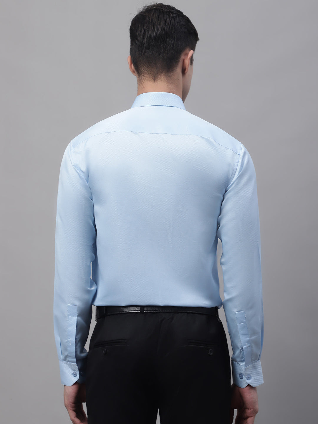 DesiQlo Men Solid Formal Shirt - Blue - SF_871FIrozi_S