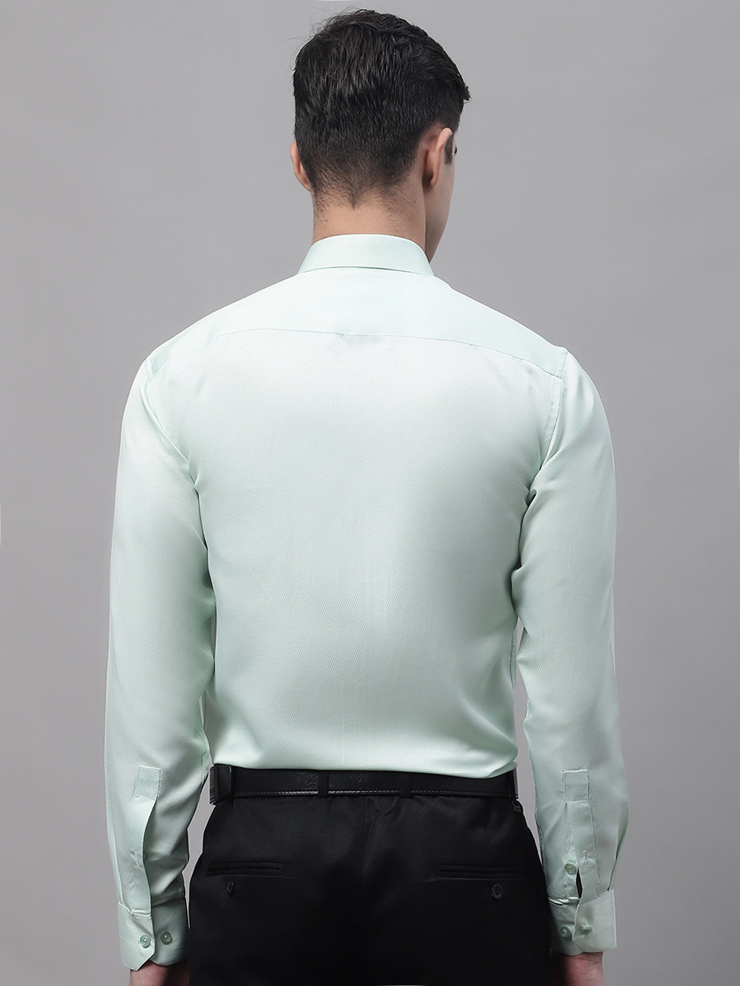 DesiQlo Men Solid Formal Shirt - Green - SF_871Light-Green_S
