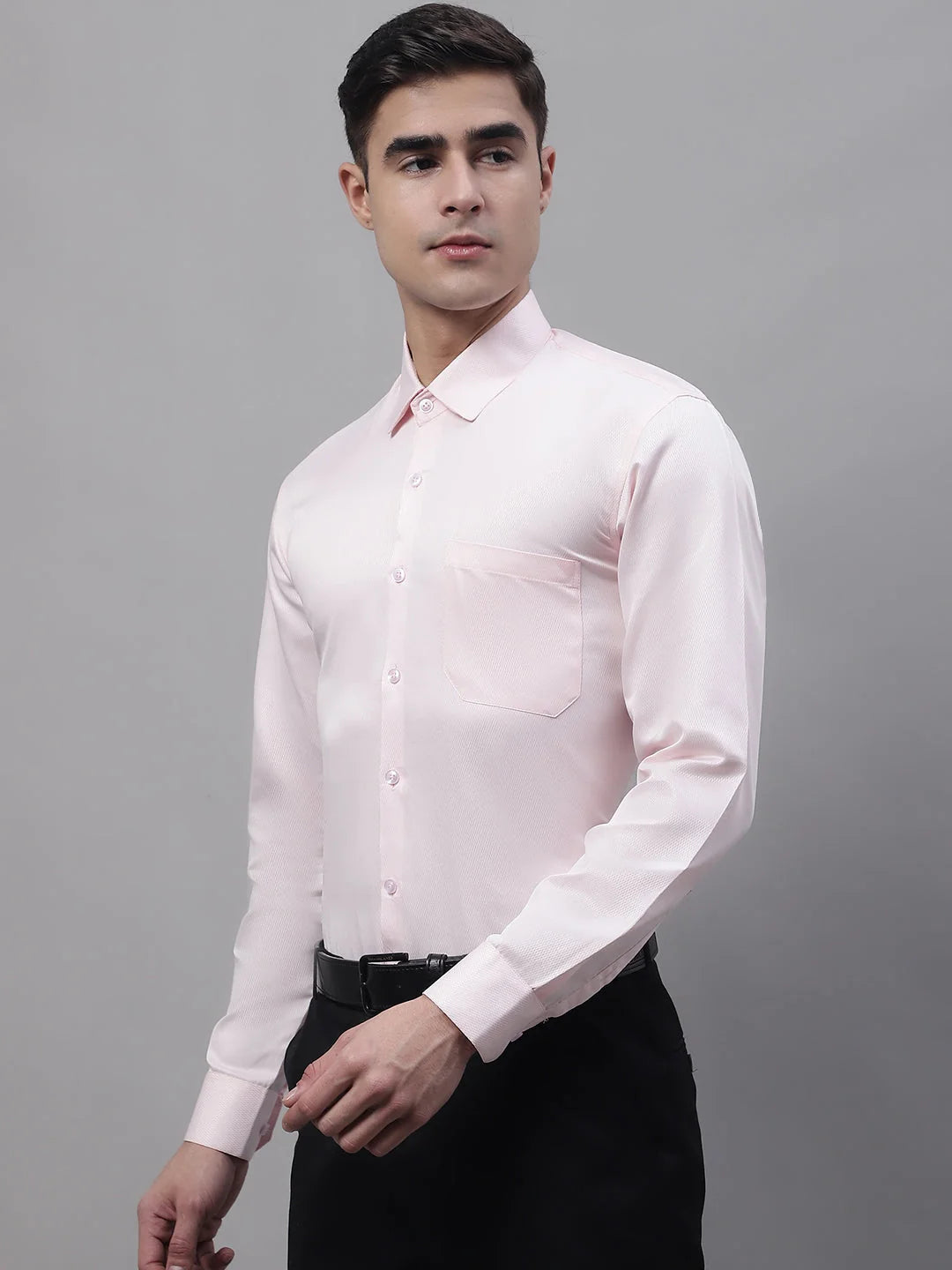 Men's Pink Dobby Cotton Formal Shirts - Perfect Formal Shirts
