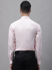 Men's Pink Dobby Textured Formal Shirt-SF-871