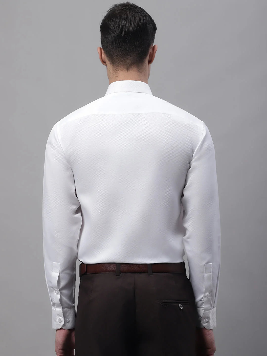 Men's White Dobby Cotton Formal Shirt | Stylish Mens Shirt