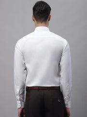 Men's White Dobby Textured Formal Shirt-SF-871