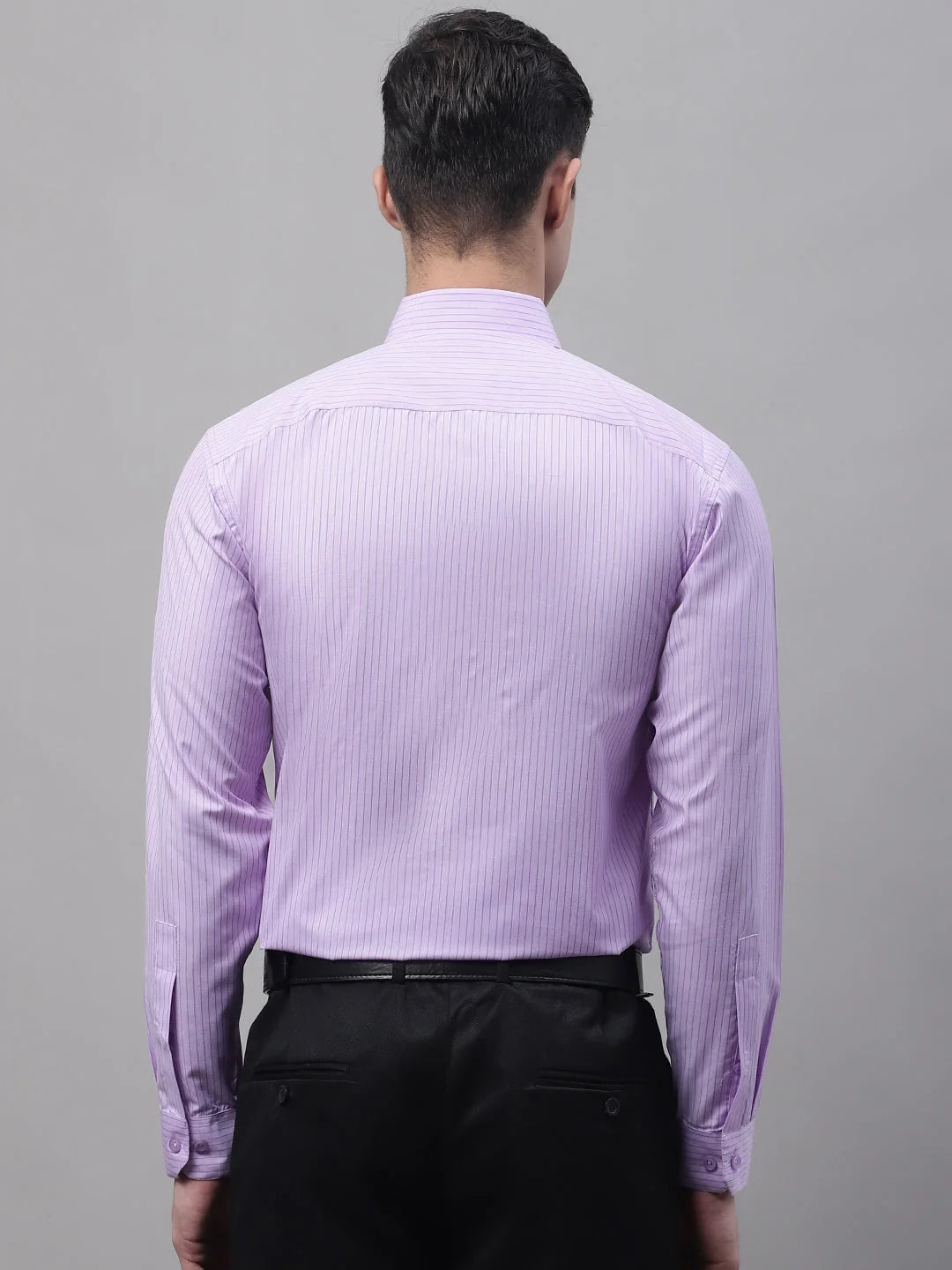 Men Purple Striped Formal Shirt | Stylish Cotton Formal Shirts