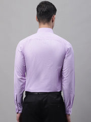 Men Purple Vertical Striped Formal Shirt-SF-872