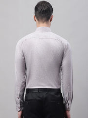 Men's Grey Cotton Solid Formal Shirt-SF-873