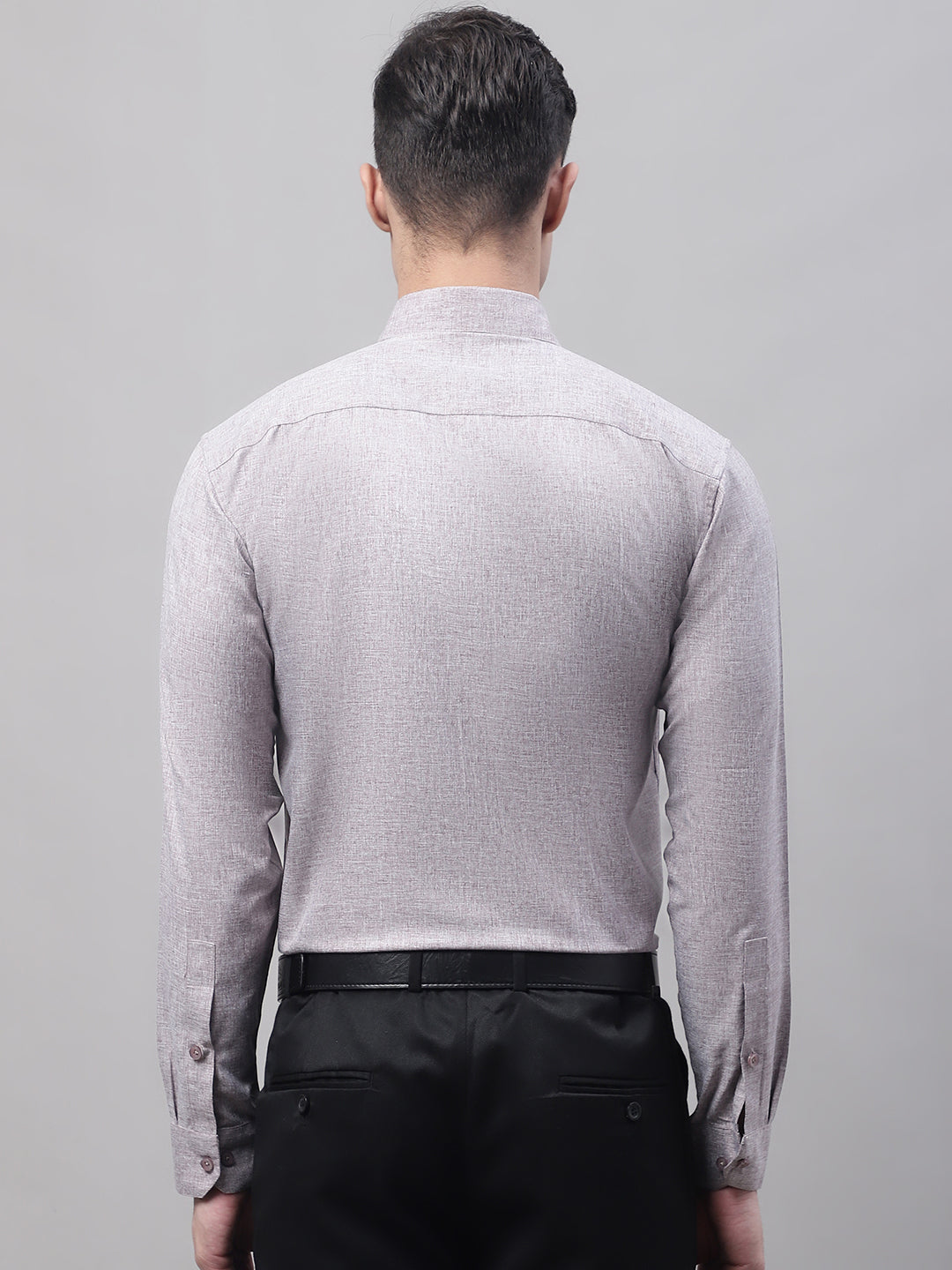 Grey Cotton Formal Shirt - Solid Mens Shirt SF-873 | On Sale