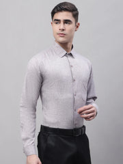 Men's Grey Cotton Solid Formal Shirt-SF-873