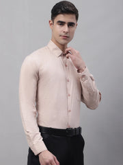 Men's Light-Brown Cotton Solid Formal Shirt-SF-873