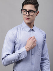 Men's Light-Grey Cotton Solid Formal Shirt-SF-873