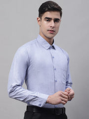 Men's Light-Grey Cotton Solid Formal Shirt-SF-873