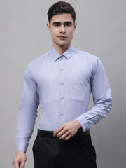 Men's Light-Grey Cotton Solid Formal Shirt-SF-873