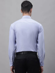 Men's Blue Cotton Solid Formal Shirt-SF-875
