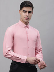 Men's Coral Cotton Solid Formal Shirt-SF-875