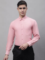 Men's Coral Cotton Solid Formal Shirt-SF-875