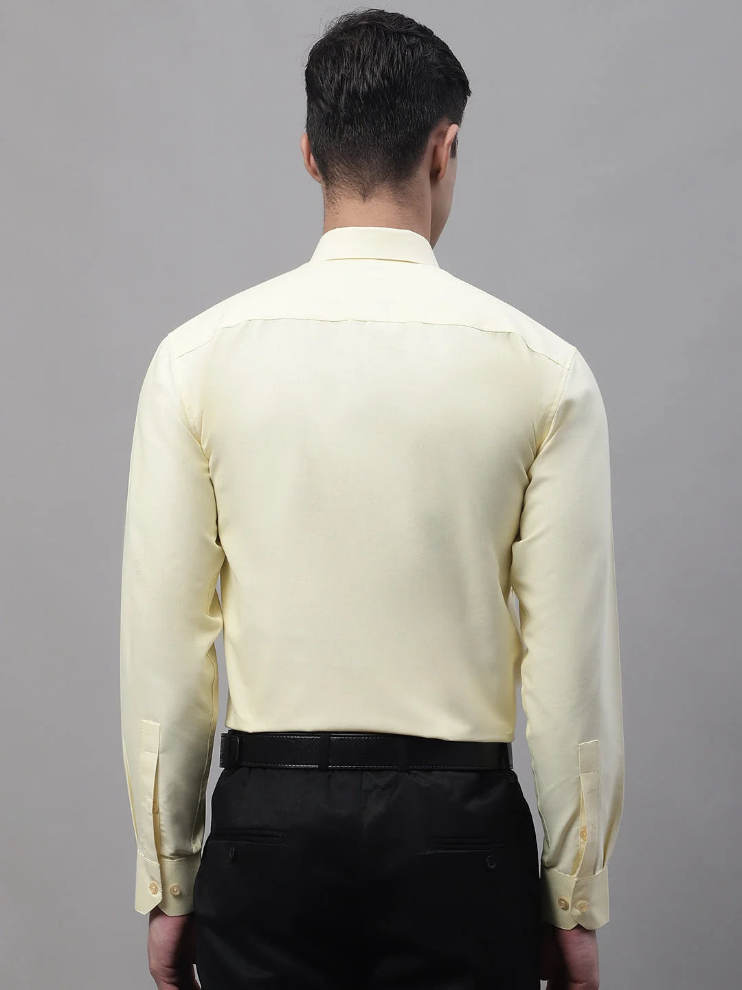 Lemon Cotton Mens Shirt - Solid Formal Shirts For Men