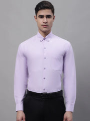 Men's Light Purple Cotton Solid Formal Shirt-SF-875