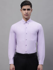 Men's Light Purple Cotton Solid Formal Shirt-SF-875